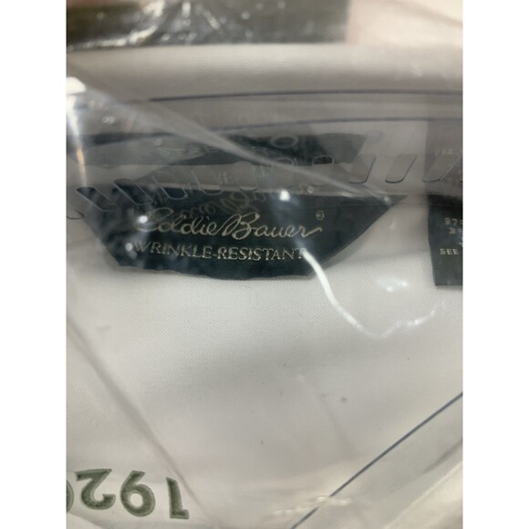 Eddie Bauer Mens Small White Stretch Fit Wrinkle-Resistant Button Up Shirt - Picture 5 of 6